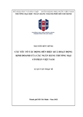 Các yếu tố ảnh hưởng đến hiệu quả kinh doanh của ngân