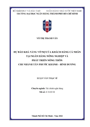 Dự Báo Khả Năng Vỡ Nợ Của Khách Hàng Cá Nhân Tại