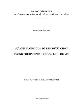 Ảnh Hưởng Của Bộ Tâm Trong Phương Pháp Không Lưới RBF-FD