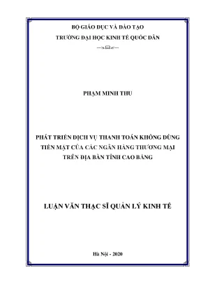 Phát Triển Dịch Vụ Thanh Toán Không Dùng Tiền Mặt Tại