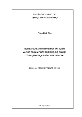 Nghiên Cứu Ảnh Hưởng Của Tải Ngoài Và Tốc Độ Quay Đến 
