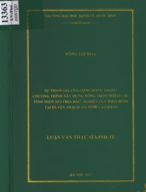 Sự Tham Gia Của Cộng Đồng Trong Chương Trình Xây Dựng