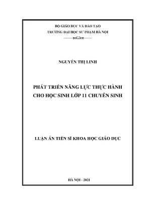 Phát Triển Năng Lực Thực Hành Cho Học Sinh Lớp 11 Chuyên