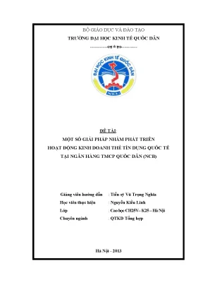 Giải Pháp Phát Triển Kinh Doanh Thẻ Tín Dụng Quốc Tế Tại
