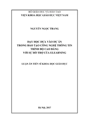 Dạy Học Dựa Vào Dự Án Trong Đào Tạo Công Nghệ Thông Tin