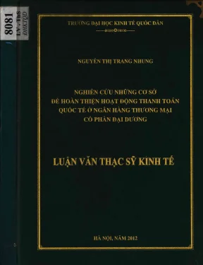 Cải Thiện Hoạt Động Thanh Toán Quốc Tế Tại Ngân Hàng 