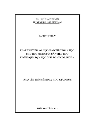 Phát Triển Năng Lực Giao Tiếp Toán Học Cho Học Sinh Tiểu