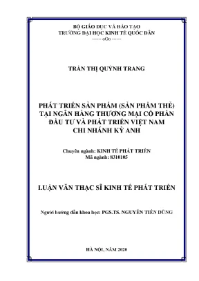 Phát Triển Sản Phẩm Thẻ Tại Ngân Hàng Đầu Tư Và Phát