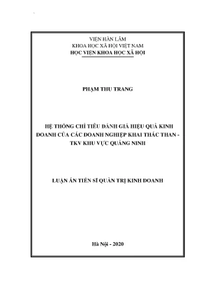 Đánh Giá Hiệu Quả Kinh Doanh Các Doanh Nghiệp Khai Thác