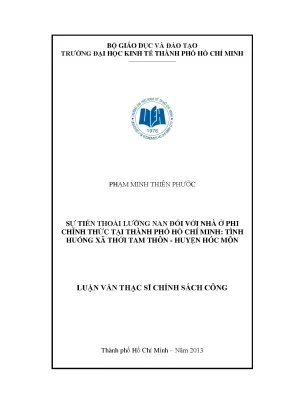 Nhà Ở Phi Chính Thức Tại TP.HCM: Thực Trạng và Giải Pháp