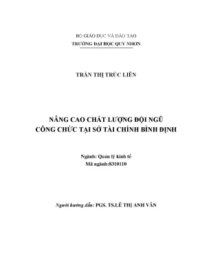 Nâng Cao Chất Lượng Đội Ngũ Công Chức Tại Sở Tài Chính