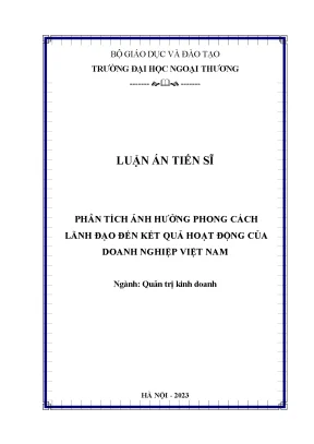 Phân Tích Ảnh Hưởng Phong Cách Lãnh Đạo Đến Kết Quả Hoạt