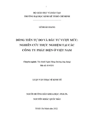 Tác động của dòng tiền tự do đến đầu tư của các công ty