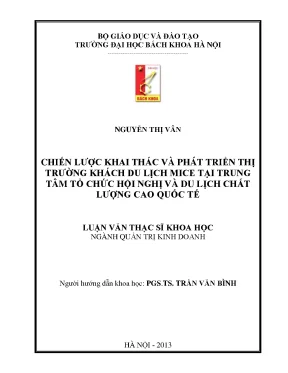Chiến lược phát triển thị trường khách du lịch MICE tại