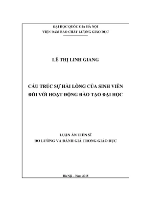 Cấu Trúc Sự Hài Lòng Của Sinh Viên Đối Với Hoạt Động Đào