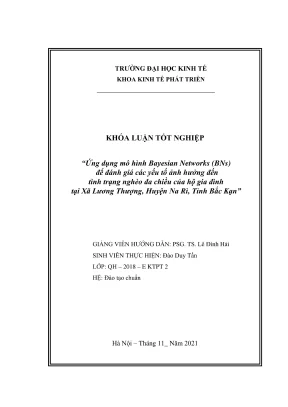 Nghiên Cứu Về Nghèo Đa Chiều Tại Khu Vực Bắc Kạn