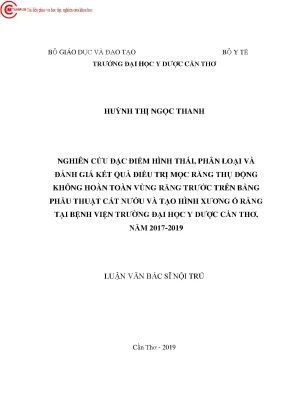 Nghiên Cứu Kết Quả Phẫu Thuật Cắt Nướu và Tạo Hình Xương