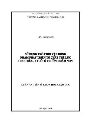 Phát Triển Tố Chất Thể Lực Cho Trẻ 5-6 Tuổi Qua Trò Chơi