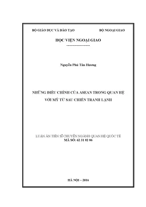 Điều Chỉnh Quan Hệ ASEAN - Mỹ Sau Chiến Tranh Lạnh