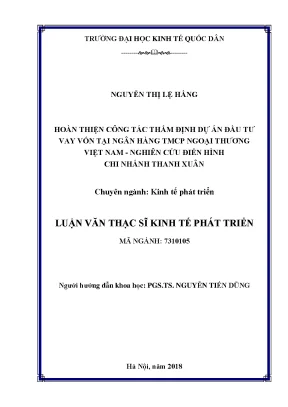 Cải tiến quy trình thẩm định dự án đầu tư tại ngân hàng