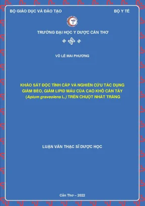 Nghiên Cứu Tác Dụng Giảm Béo và Giảm Lipid Máu của Cao 