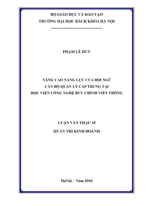 Nâng Cao Năng Lực Quản Lý Cán Bộ Cấp Trung Tại Học Viện