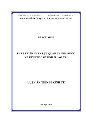 Nâng cao năng lực quản lý nhà nước về kinh tế tại Lào Cai
