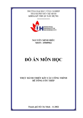 Đồ Án Thiết Kế Kết Cấu Công Trình Bê Tông Cốt Thép -