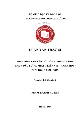 Giải Pháp Chuyển Đổi Số Tại Ngân Hàng BIDV Giai Đoạn