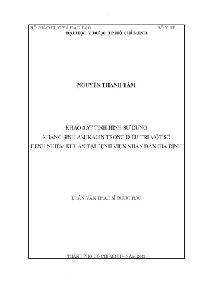 Khảo Sát Sử Dụng Kháng Sinh Amikacin Trong Điều Trị 
