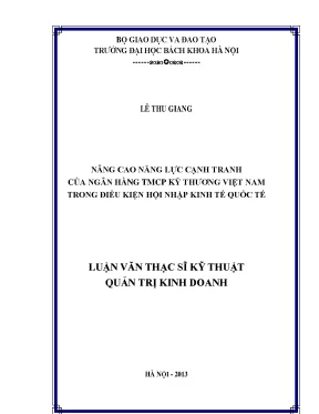 Nâng Cao Năng Lực Cạnh Tranh Của Ngân Hàng TMCP Kỹ