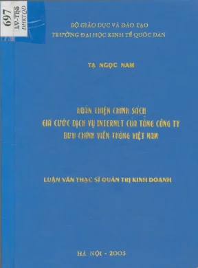 Hoàn thiện chính sách giá cước dịch vụ Internet của VNPT