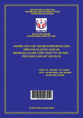 Nghiên Cứu Chế Tạo Biocomposites Từ Poly(Lactic) Acid Và