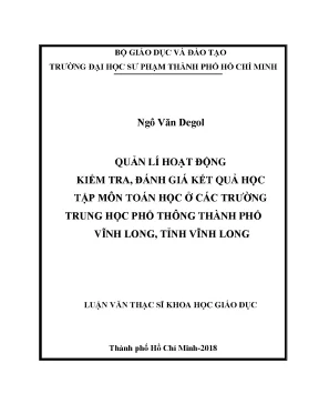 Quản Lý Kiểm Tra và Đánh Giá Kết Quả Học Tập Môn Toán
