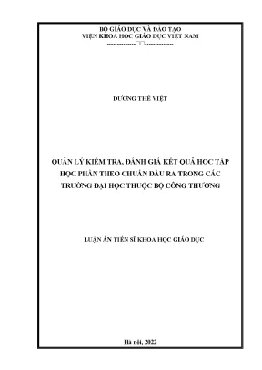Quản Lý Kiểm Tra và Đánh Giá Kết Quả Học Tập Theo Chuẩn