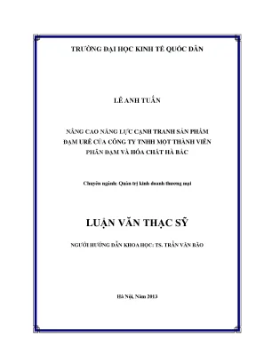 Nâng Cao Năng Lực Cạnh Tranh Sản Phẩm Đạm Urê Tại Công