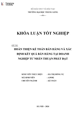 Hoàn thiện kế toán bán hàng tại Doanh nghiệp Tư nhân