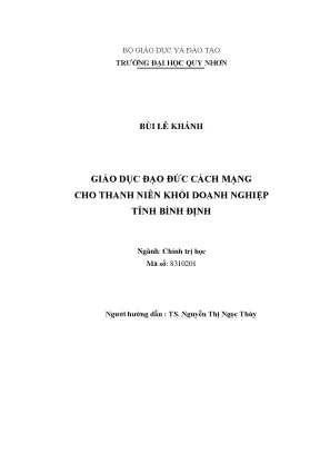 Giáo Dục Đạo Đức Cách Mạng Cho Thanh Niên Tại Doanh