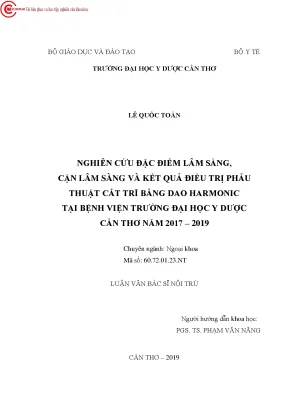 Nghiên Cứu Đặc Điểm Lâm Sàng và Kết Quả Phẫu Thuật Cắt