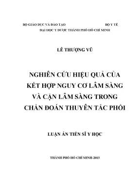 Nghiên Cứu Hiệu Quả Kết Hợp Nguy Cơ Lâm Sàng và Cận Lâm 