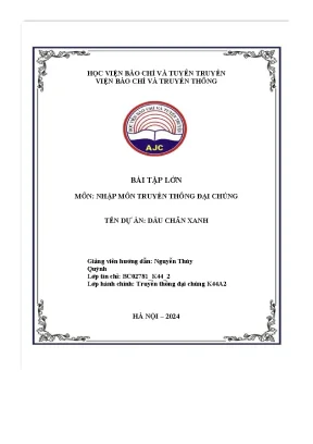 Dự Án Dấu Chân Xanh: Bảo Vệ Môi Trường Qua Truyền Thông