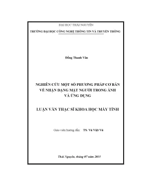 Nghiên Cứu Phương Pháp Nhận Dạng Mặt Người Trong Ảnh