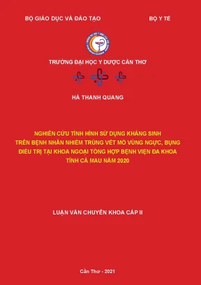 Nghiên Cứu Sử Dụng Kháng Sinh Trên Bệnh Nhân Nhiễm Trùng