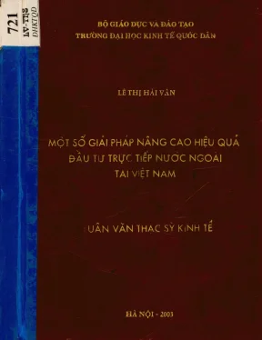 Giải pháp nâng cao hiệu quả đầu tư trực tiếp nước ngoài