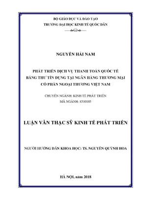 Phát Triển Dịch Vụ Thanh Toán Quốc Tế Bằng Thư Tín Dụng