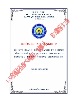 Quản Trị Quan Hệ Khách Hàng Đối Với Khách Hàng Cá Nhân