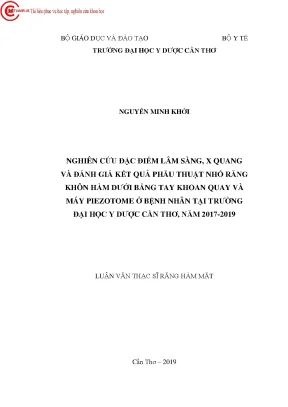 Nghiên Cứu Kết Quả Phẫu Thuật Nhổ Răng Khôn Hàm Dưới Tại