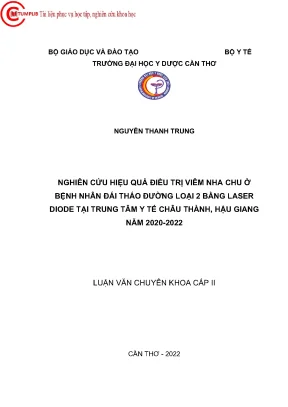 Nghiên Cứu Hiệu Quả Điều Trị Viêm Nha Chu Ở Bệnh Nhân