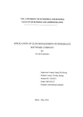Ứng Dụng Quản Lý Lean Tại Công Ty Phần Mềm PowerGate