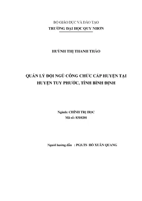 Quản lý công chức cấp huyện tại Tuy Phước, Bình Định: